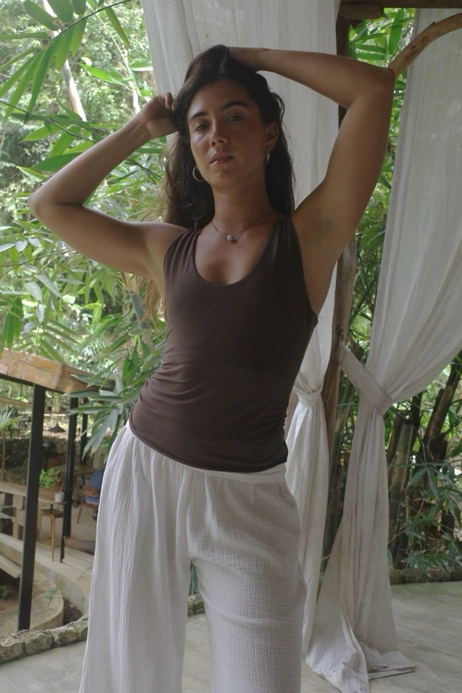 SARI TOP/CHOCOLATE