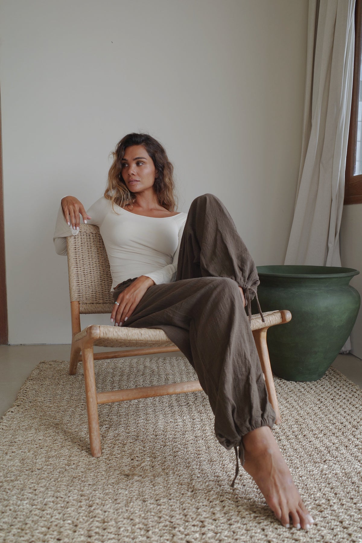 【一般販売9月25日21時】ORGANIC COTTON PANTS/CHOCOLATE