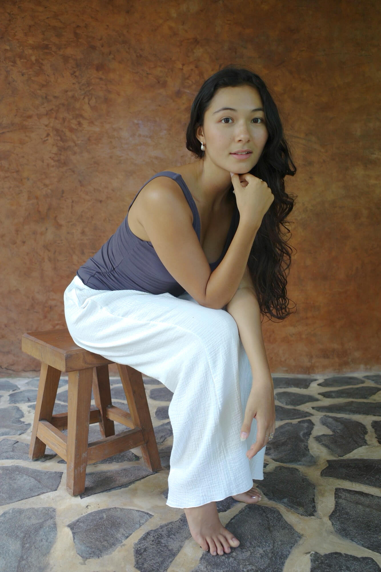 COTTON DOUBLE BUBBLE PANTS/WHITE