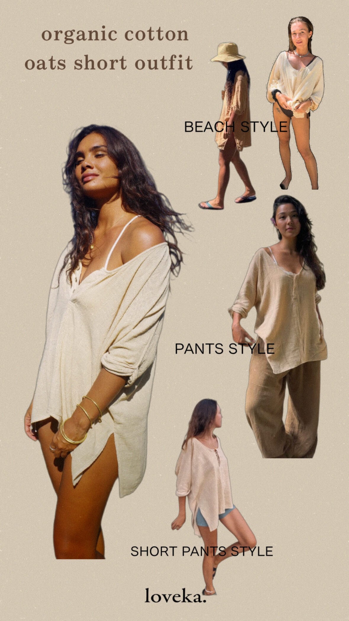 【6月末お届け】ORGANIC COTTON SHORT/OATS