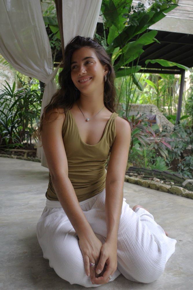SARI TOP/OLIVE EARTH