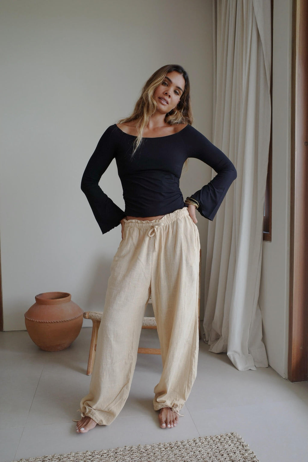 ORGANIC COTTON PANTS/OATS