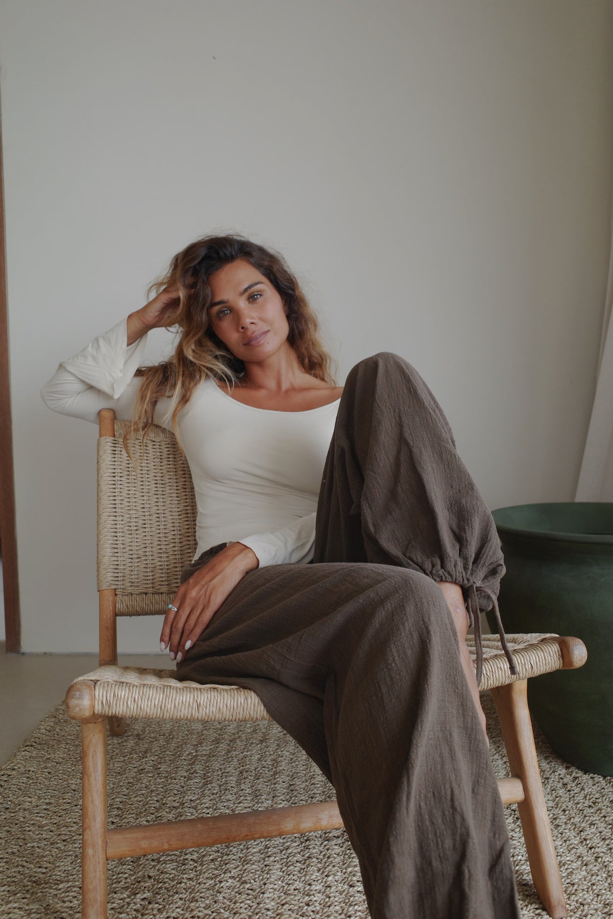 SARI LONG SLEEVE/IVORY SAND