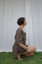 ORGANIC COTTON SHORT/CHOCOLATE