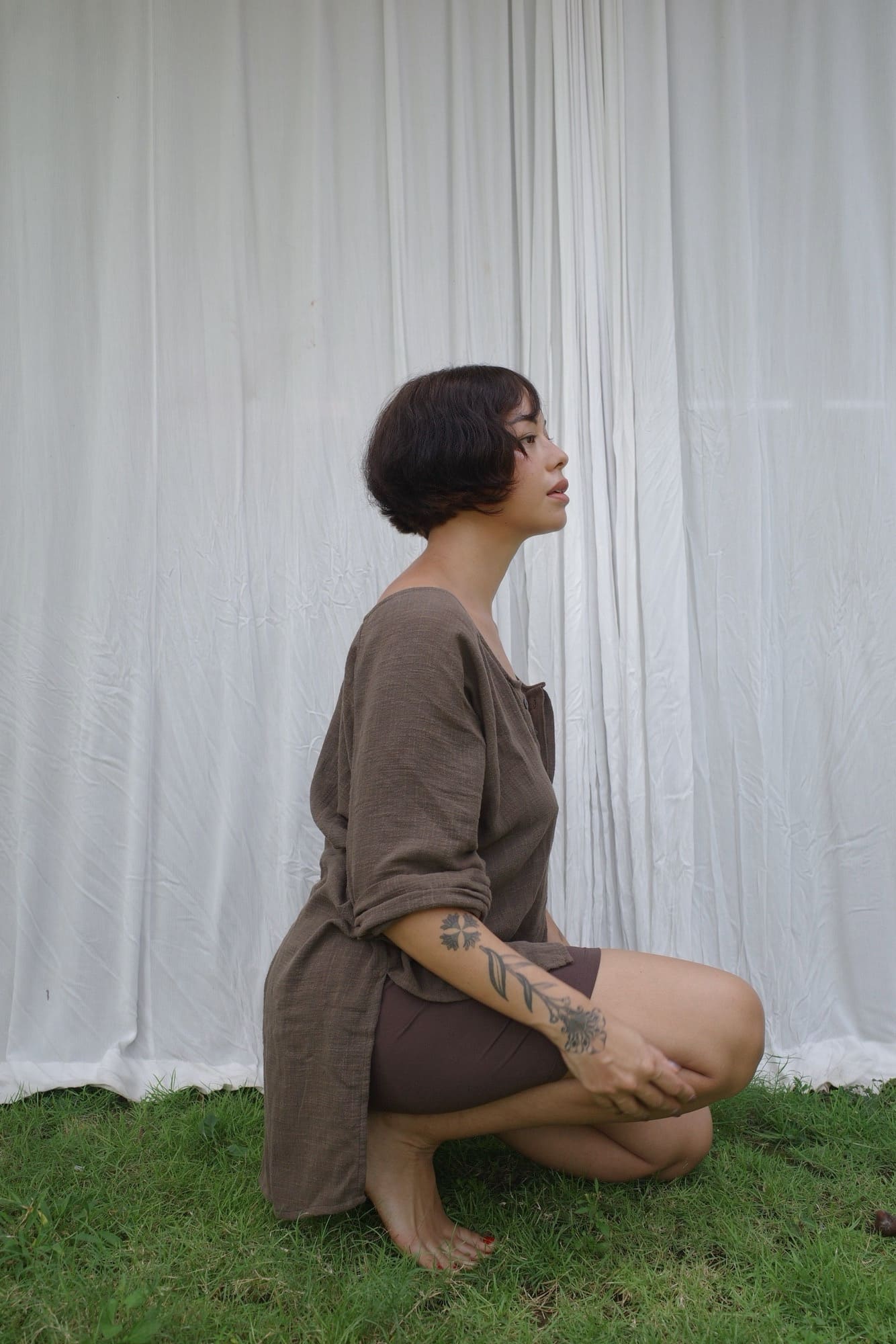 ORGANIC COTTON SHORT/CHOCOLATE