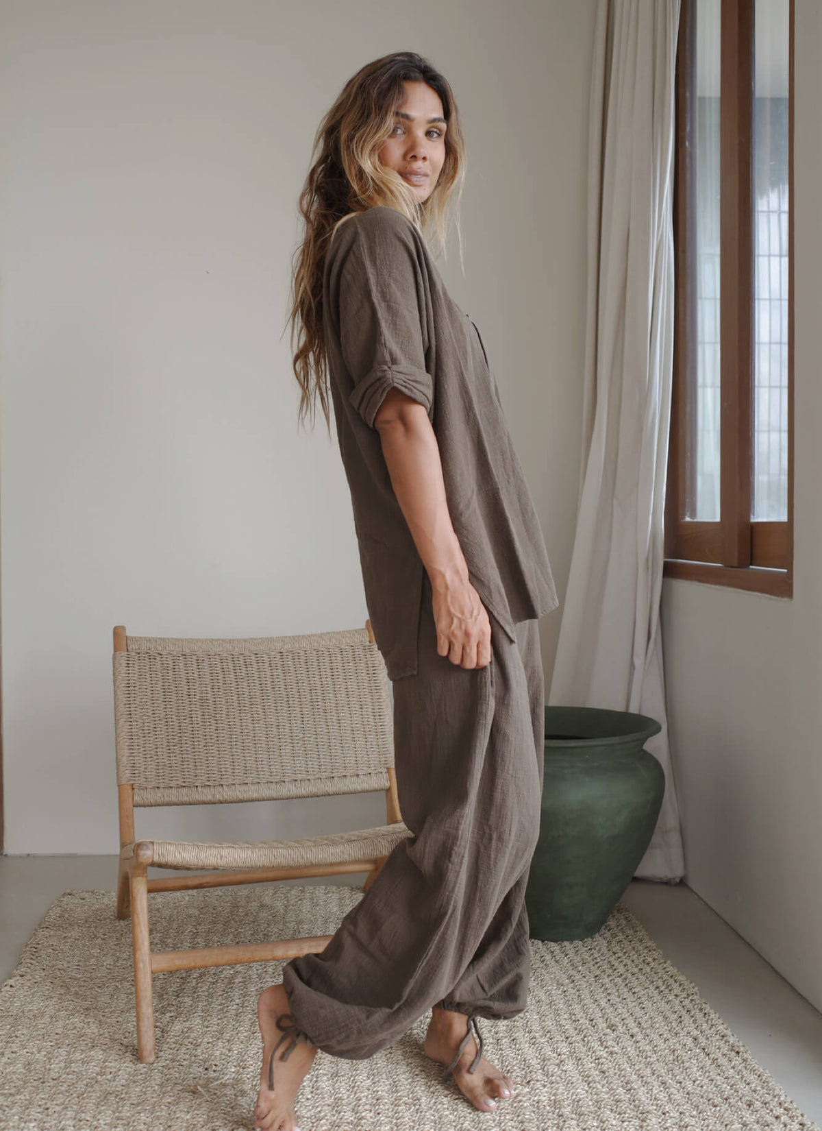 【一般販売9月25日21時】ORGANIC COTTON PANTS/CHOCOLATE