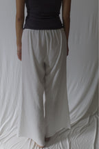 Cotton double bubble pants/White