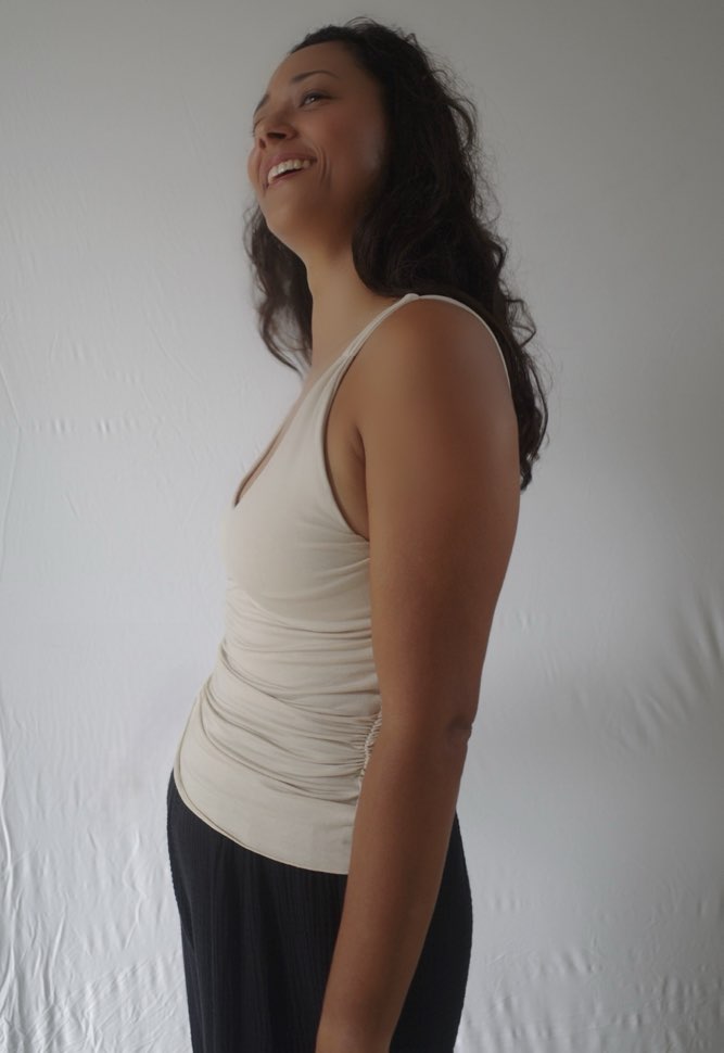 SARI TOP/IVORY SAND