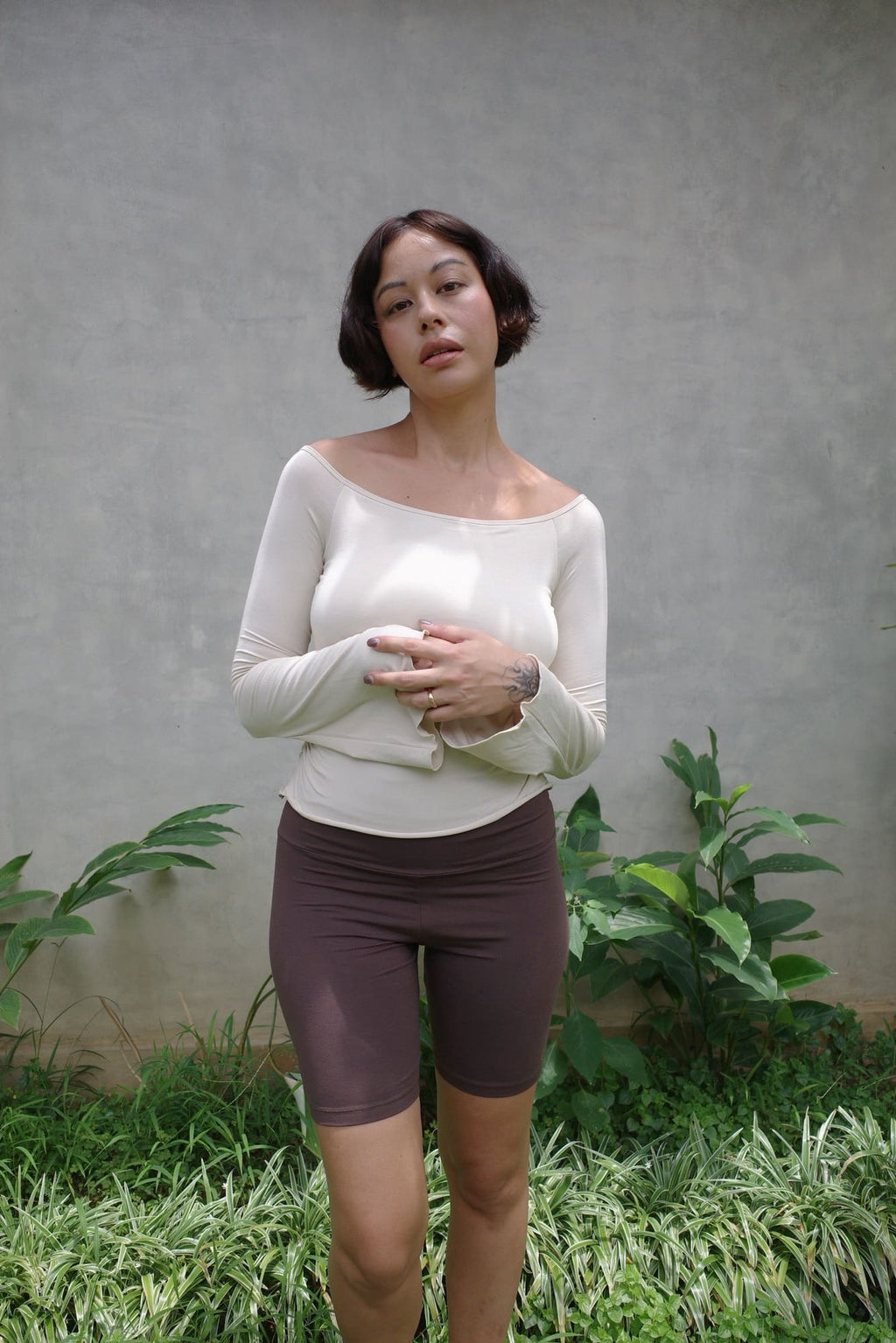 Sari long sleeve/IVORY SAND