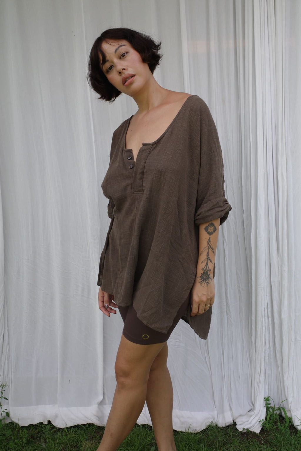 ORGANIC COTTON SHORT/CHOCOLATE