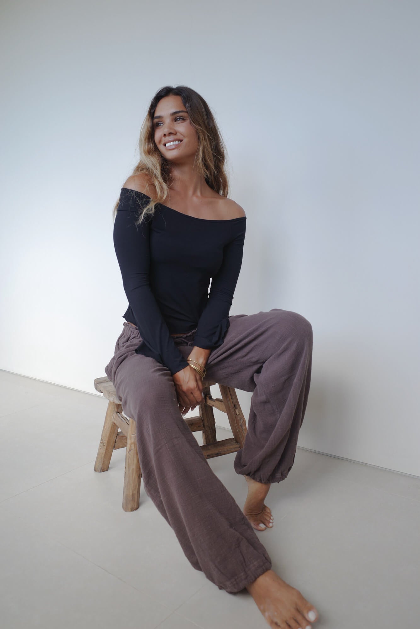 ORGANIC COTTON PANTS/CHOCOLATE