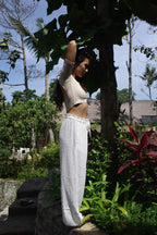 Organic cotton pants （WHITE）