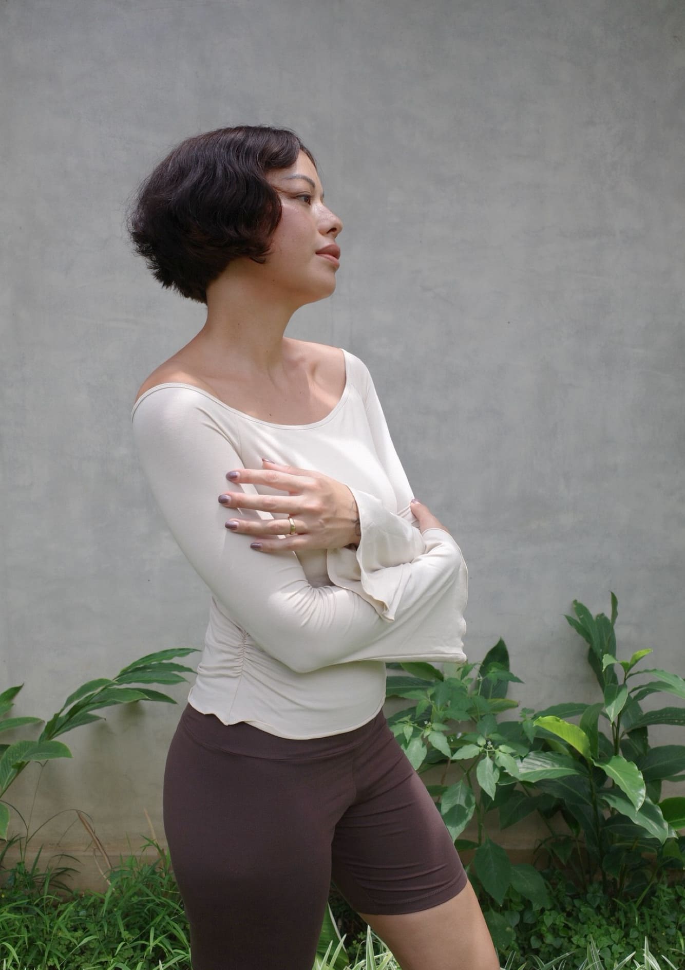 SARI LONG SLEEVE/IVORY SAND