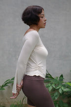 Sari long sleeve/IVORY SAND