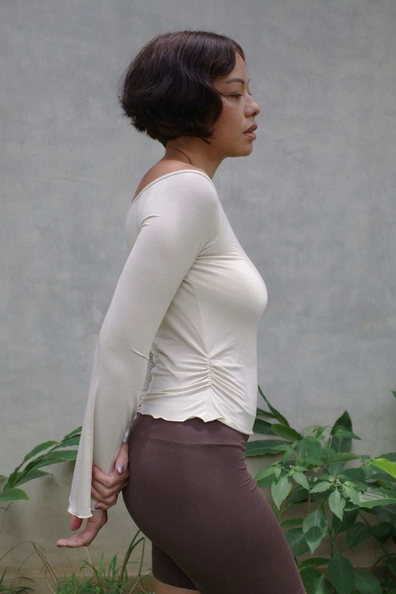 Sari long sleeve/IVORY SAND