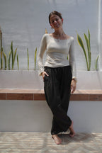 ORGANIC COTTON PANTS/CHACOAL