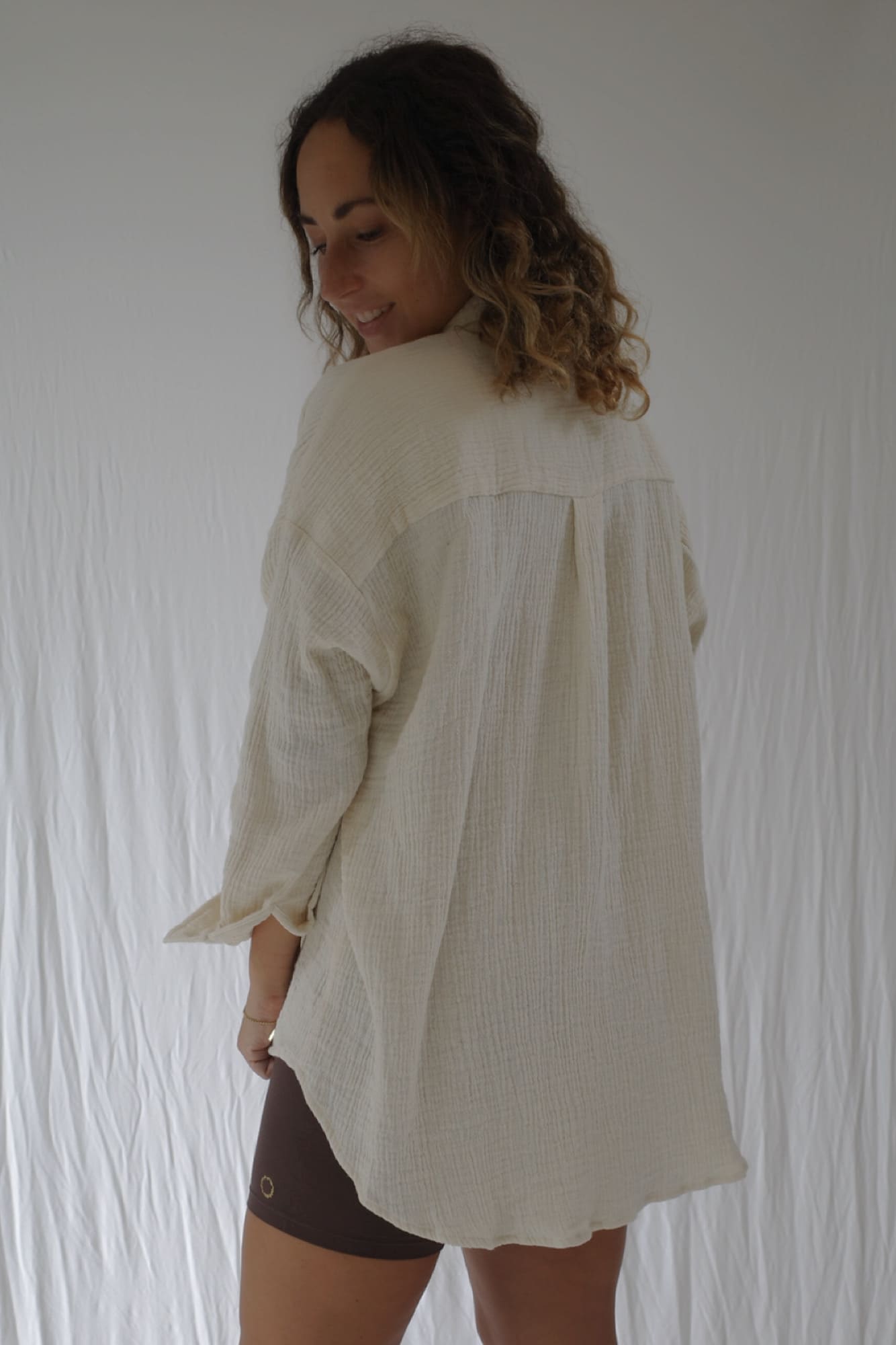 Hemp×Organic cotton oversize shirts/NATURAL