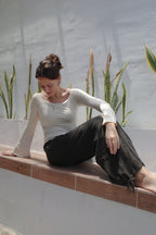 ORGANIC COTTON PANTS/CHACOAL