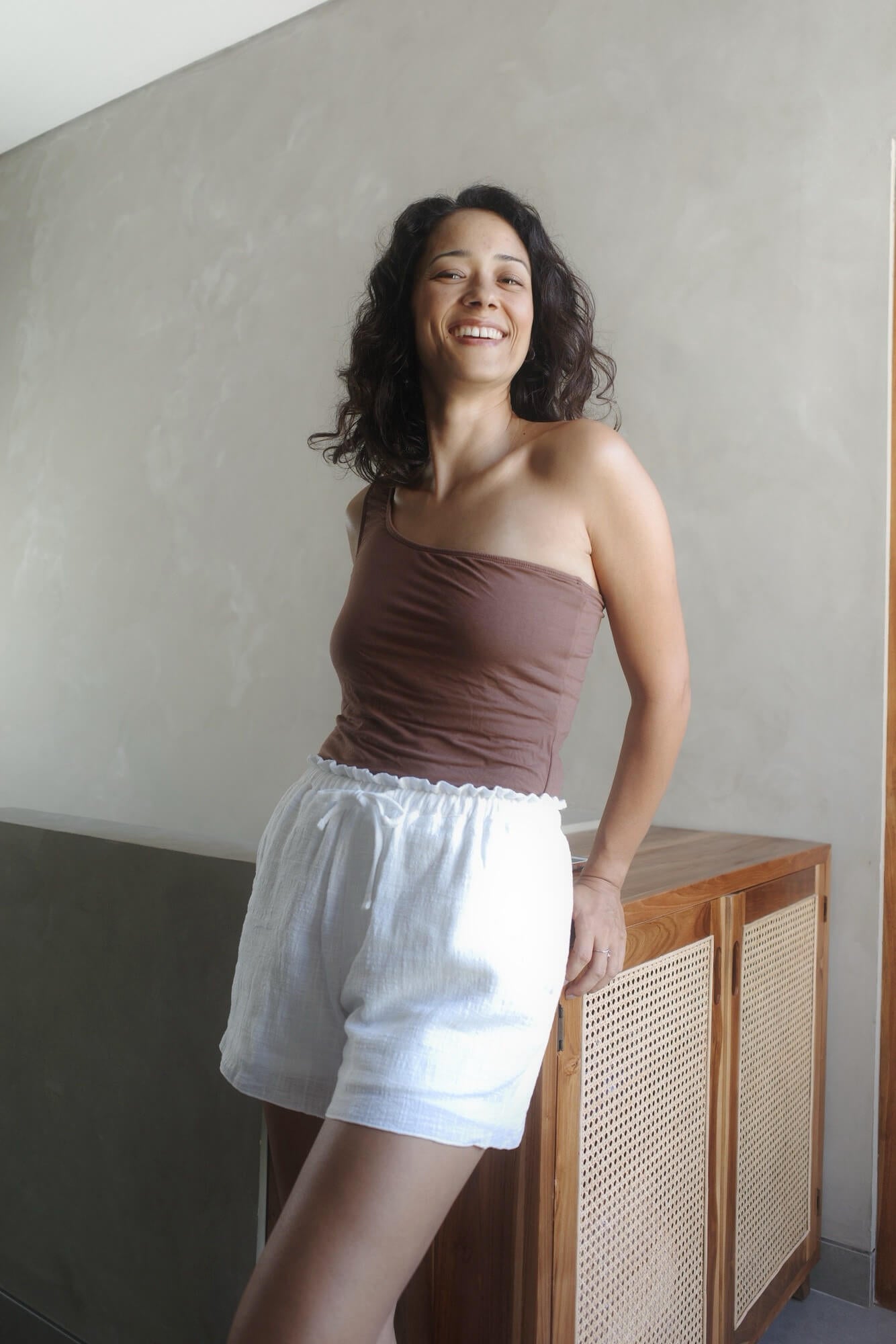 【6月末お届け/POPUP受け取り可】ORGANIC COTTON SHORT PANTS/WHITE