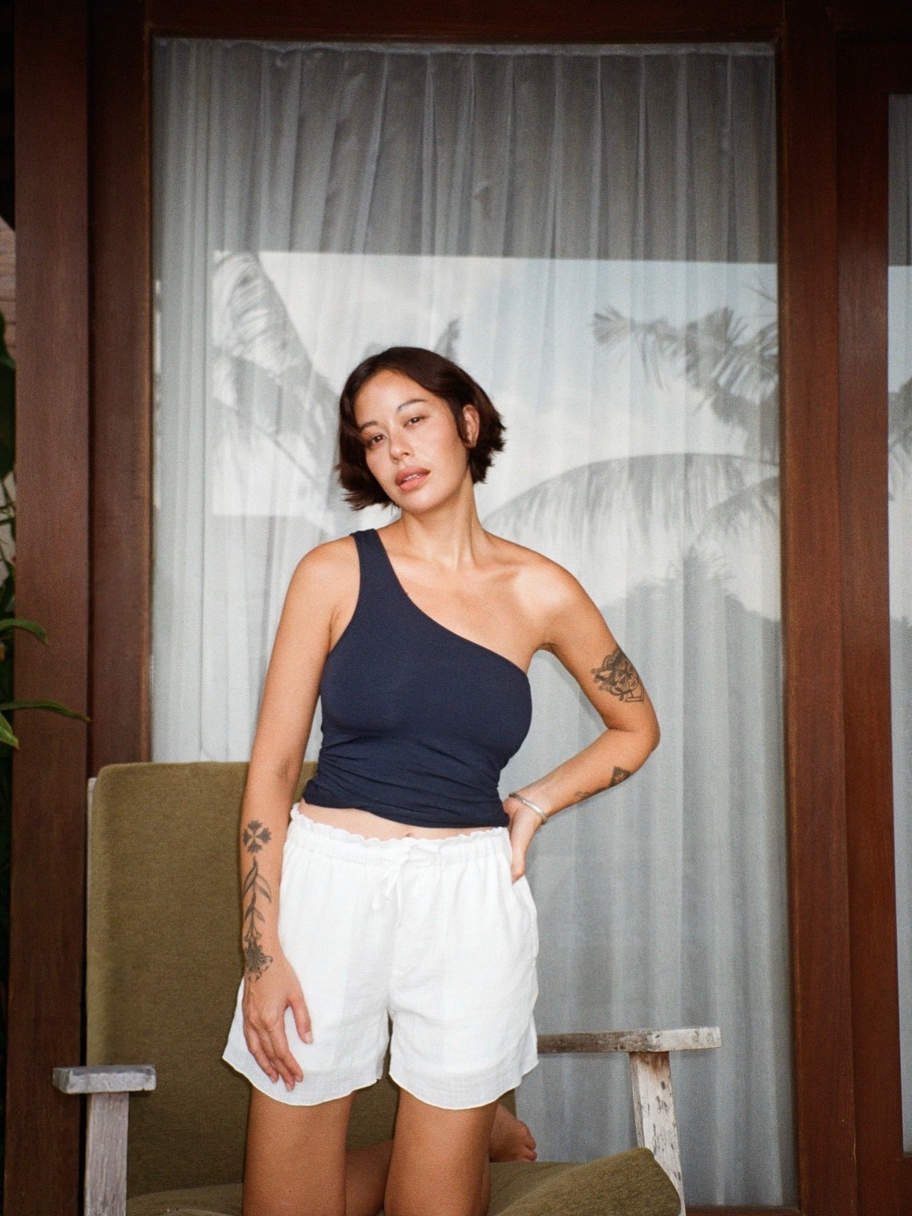 SARI ONE SHOULDER/NAVY
