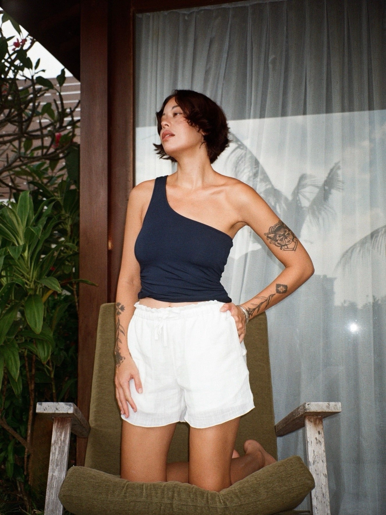 SARI ONE SHOULDER/NAVY
