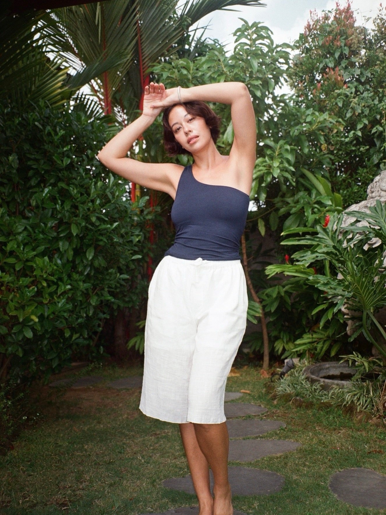 SARI ONE SHOULDER/NAVY